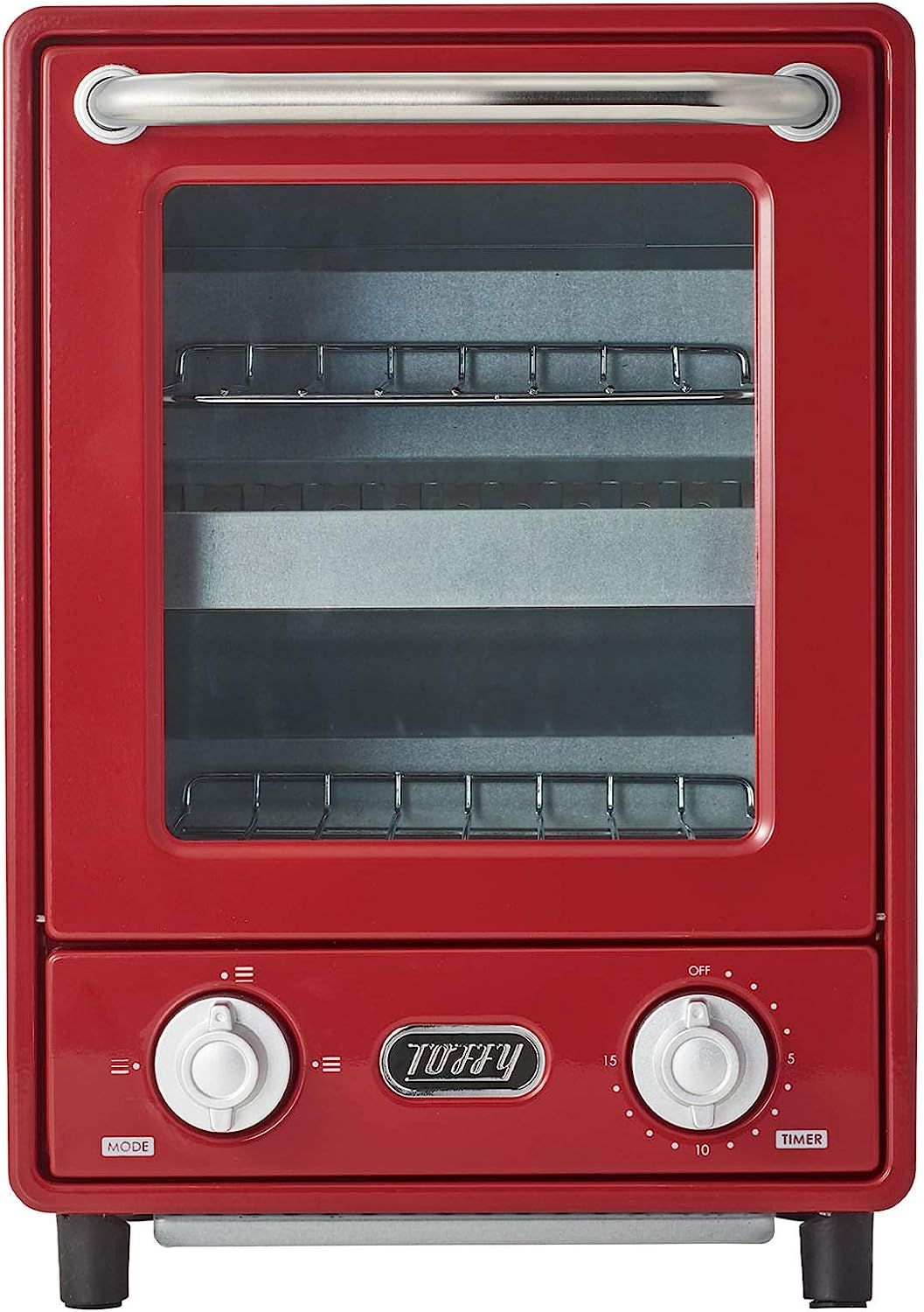 【未使用】Toffy トフィー　オーブントースター Toffy トフィー オーブントースター アンティークレッド 縦型 2