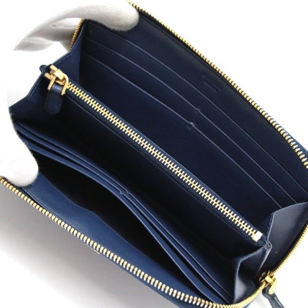プラダ PRADA 三角ロゴ ラウンドファスナー 長財布 サファーノ レザー