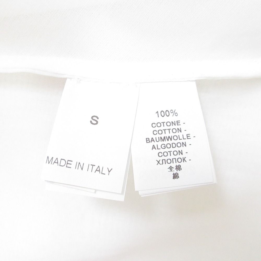 美品 BRUNELLO CUCINELLI ブルネロクチネリ モニーレ チェーン ノースリーブ Vネック コットンシアーブラウス シャツ S ホワイト レディース 古着 中古 美品 BRUNELLO CUCINELLI ブルネロクチネリ モニーレ チェーン