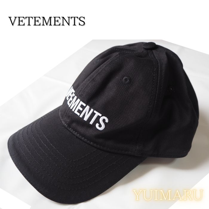 新品】ヴェトモン(VETEMENTS) Iconic Logo Cap ブラック - メルカリ