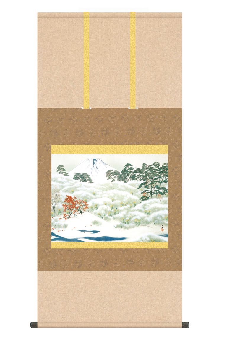 美術品・アンティーク・コレクション 掛け軸/秋の風景/筏