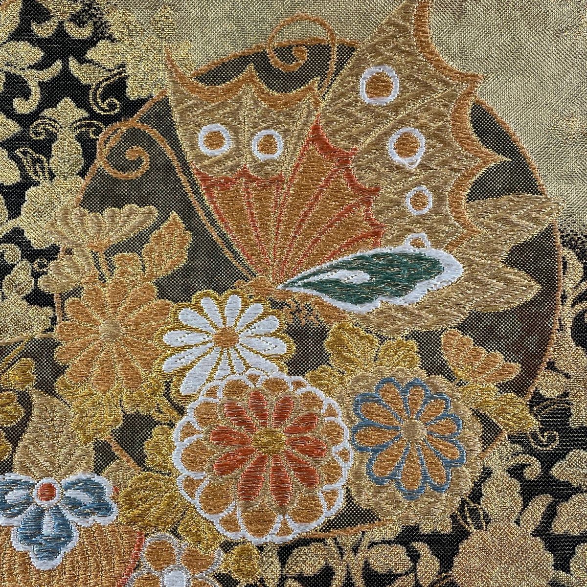 HANAHANA　唐織　有職丸紋　袋帯 袋帯 唐織 有職花丸文 袋帯 有職唐織文 丸に華模様 花柄地