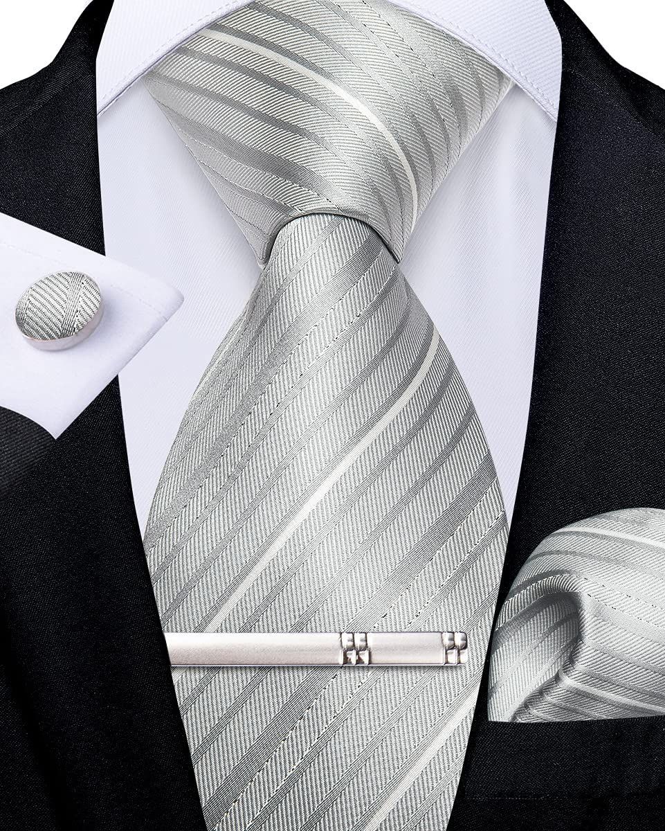  ハンカチ ネクタイ カフスボタン タイピン セット 結婚式 ストライプ ビジネス 入学式 DiBanGu 卒業式 忘年会 ネクタイ フォーマル ドレス スーツ