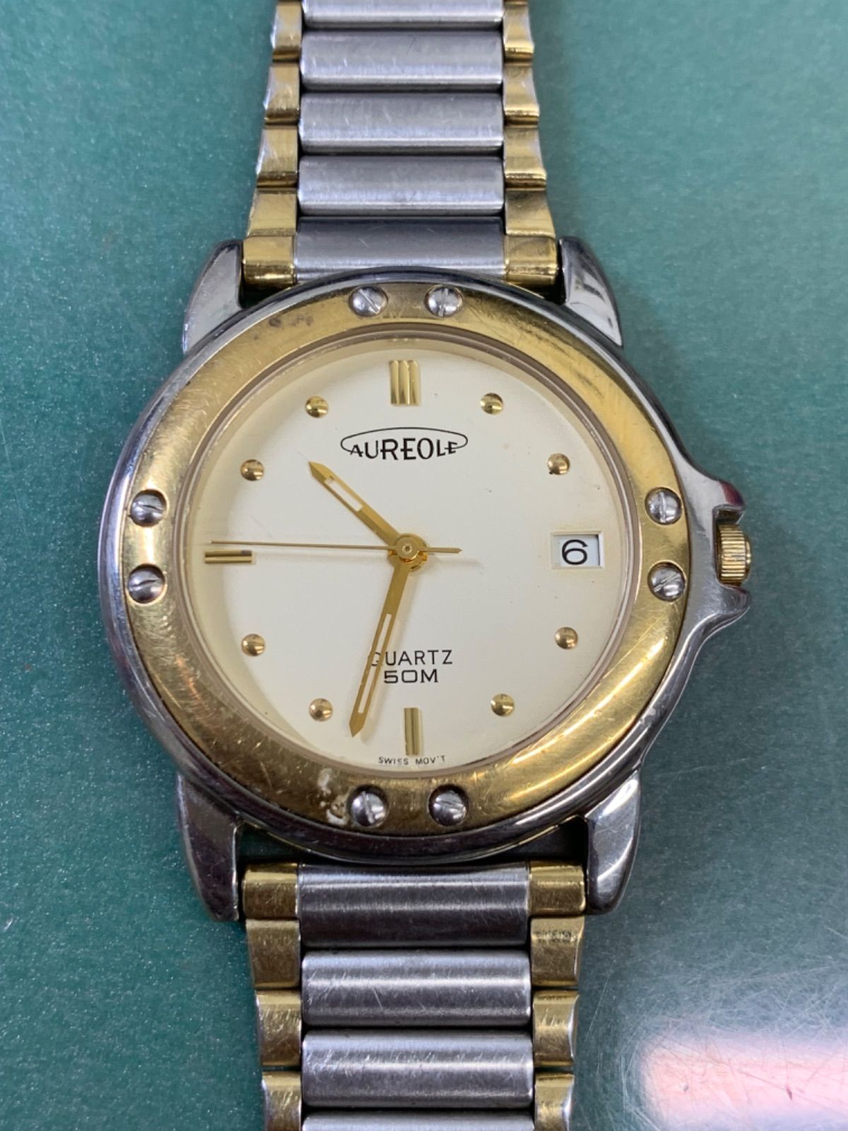 AUREOLE コインウォレット 24k SS 6NSW-565L 腕時計 AUREOLE