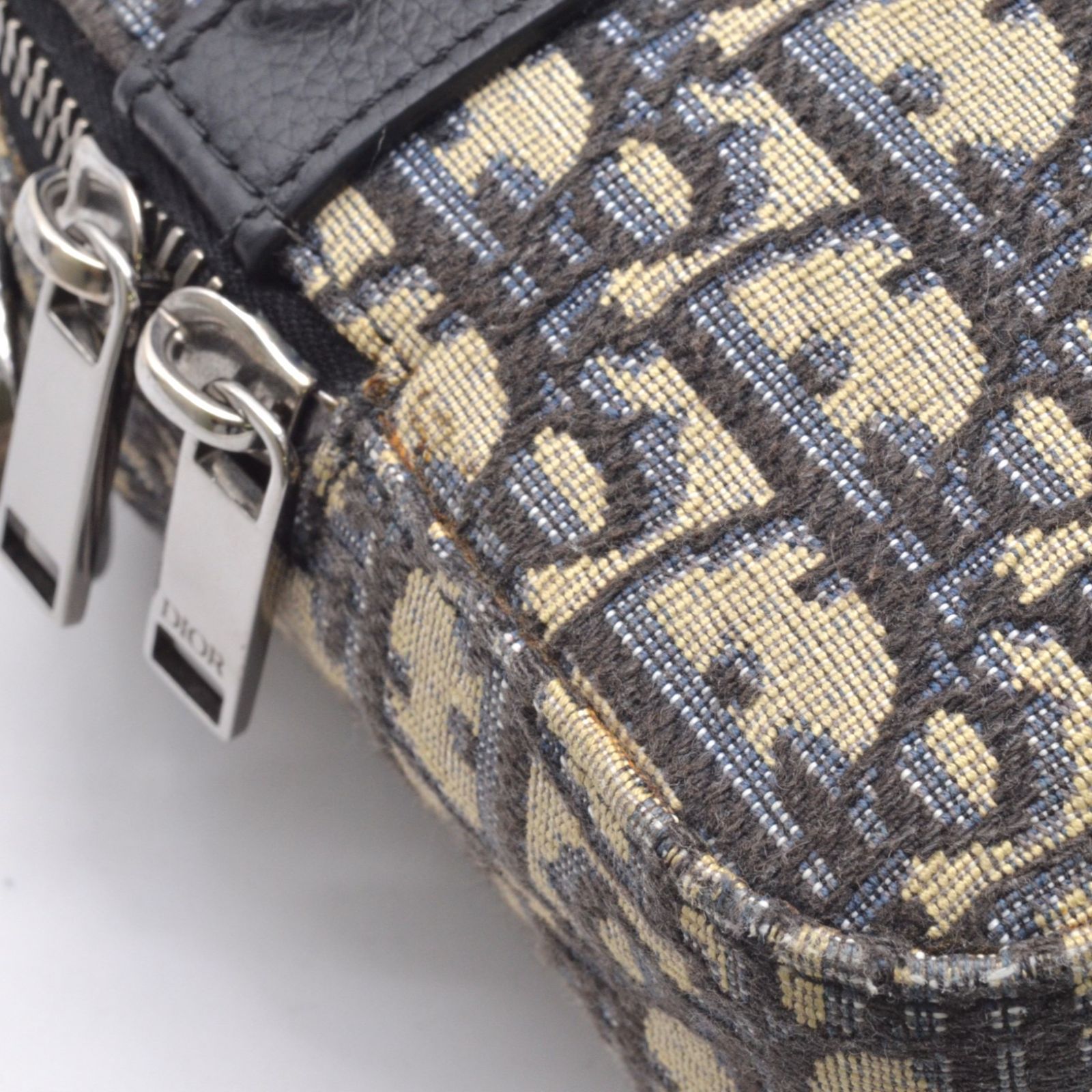 Dior ショルダーバッグ サファリ レザー メッセンジャーバッグ ネイビー 美 Christian Dior クリスチャンディオール ディオール サファリ
