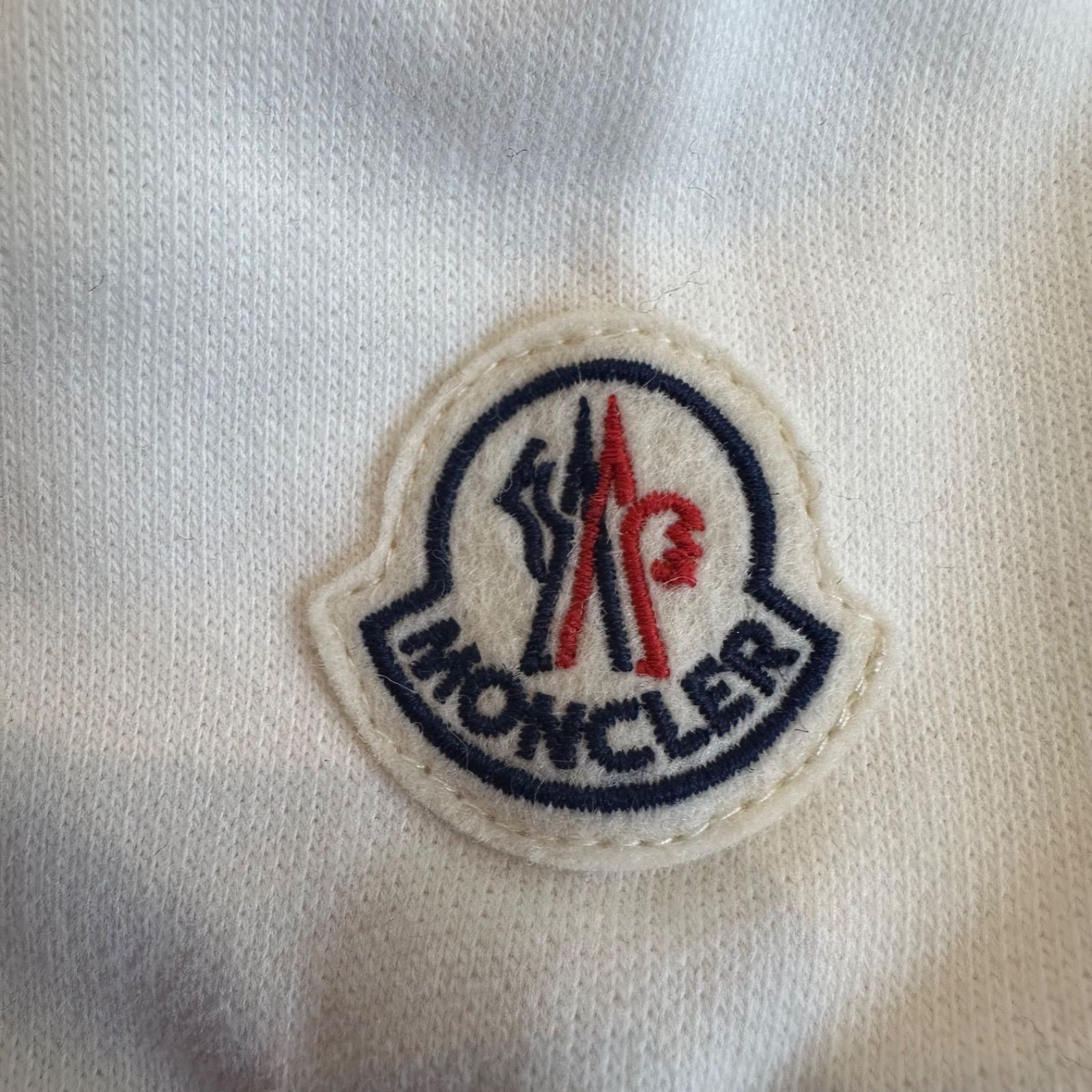 MONCLER アイボリー トレーナー Moncler 腕ストライプ トレーナー 