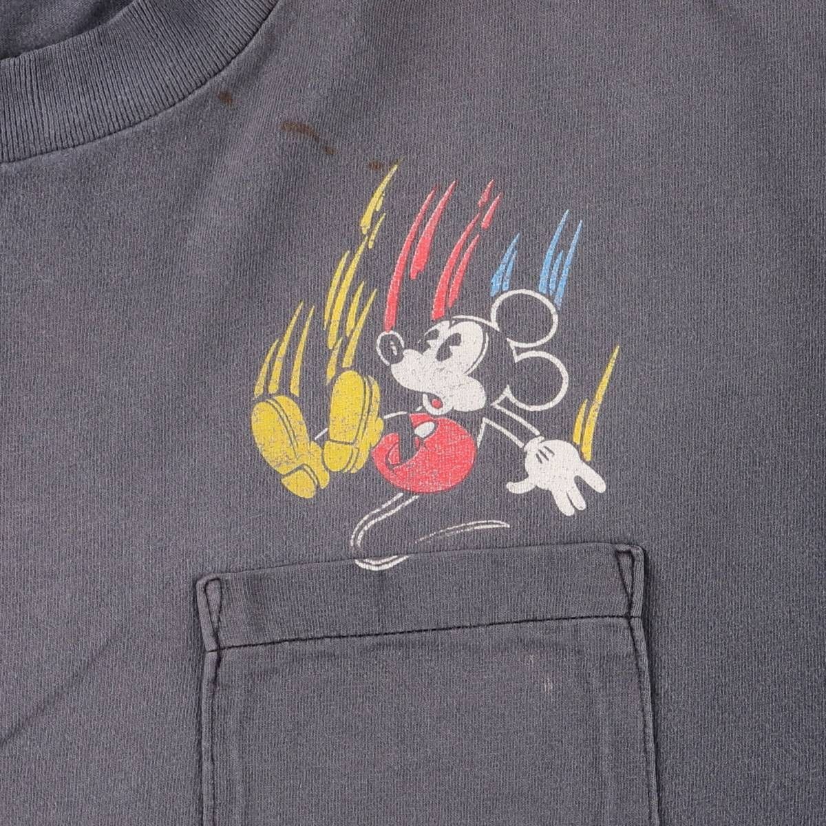USA製 Disney ディズニーキャラクター イラスト レトロ　Tシャツ 90s USA製 ジーニー ディズニー キャラクターTシャツ キャラT 黒