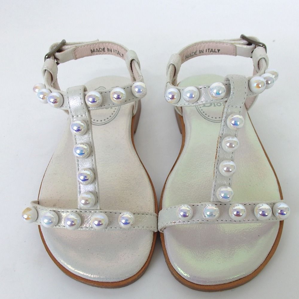 Dior ディオール サンダル キッズ サンダル フェイクパール 9◆28-437