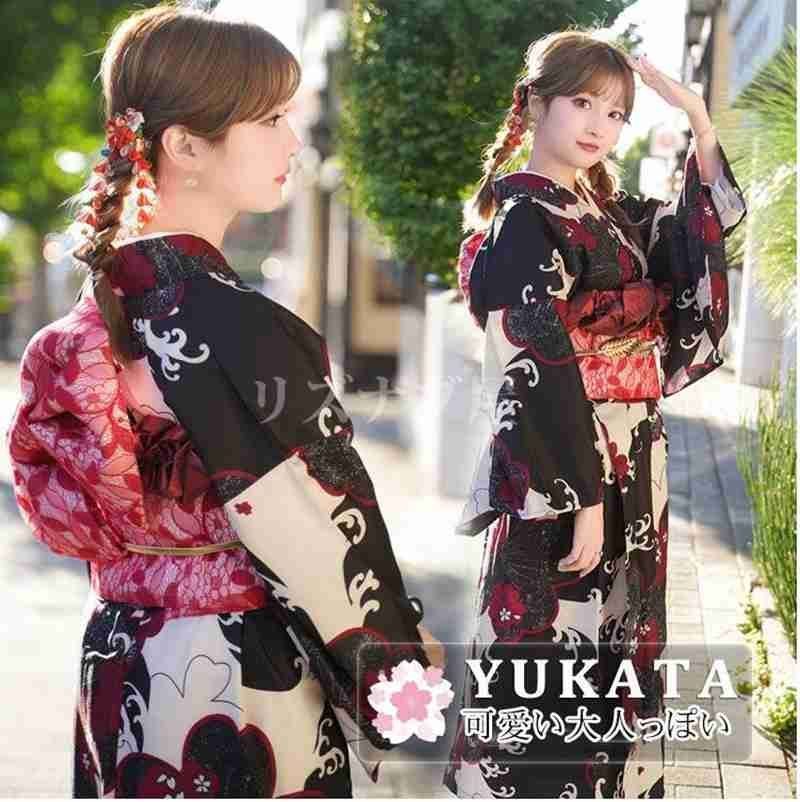 浴衣 お仕立て上がり品 SIMPLE LIFE 花柄 新品 未使用品 浴衣 百合