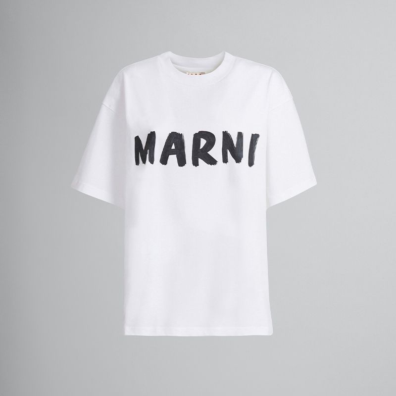 マルニ Tシャツ カットソー オーガニックコットン ホワイト レディース MARNI THJE0294P1 USCS11 L3W01 MARNI マルニ カットソー THJE0294P1 USCS11 レディース 長袖T