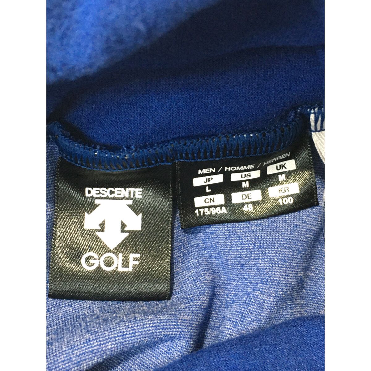 DESCENTE GOLF メンズ M ネイビー/ミント 長袖シャツ 新品未使用