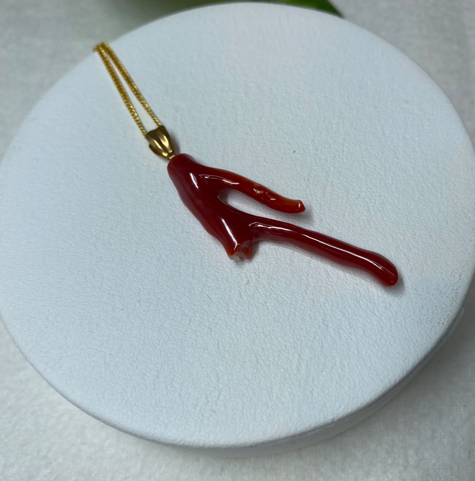 天然血赤珊瑚自然型 ペンダントトップ 高貴❣️ - メルカリ