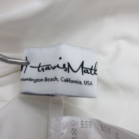 新品 トラヴィスマシュー 半袖シャツ 総柄 ホワイト Mサイズ トラヴィスマシュー Travis Mathew ゴルフ スポーツウエア
