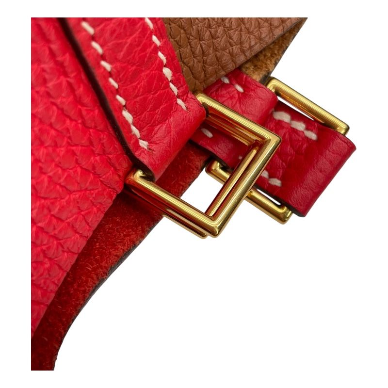 ❤お得なお品❤ピコタンロックMM ルージュクーｘゴールド Ｇ金具 エルメス Ｄ刻 HERMES エルメス ピコタンロック22/MM ゴールド トリヨン