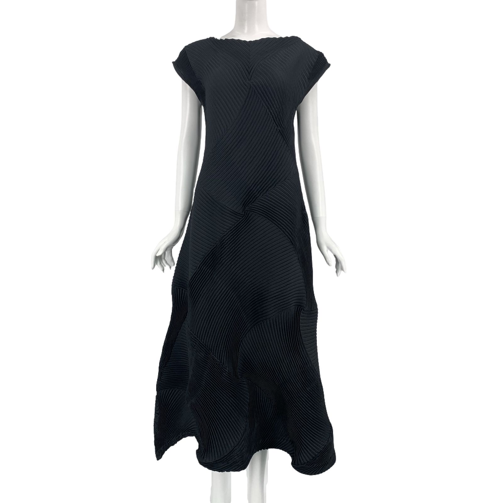 PLEATS PLEASE ISSEY MIYAKE プリーツプリーズ イッセイミヤケ IM92FH509 変形 ワンピース ブラック