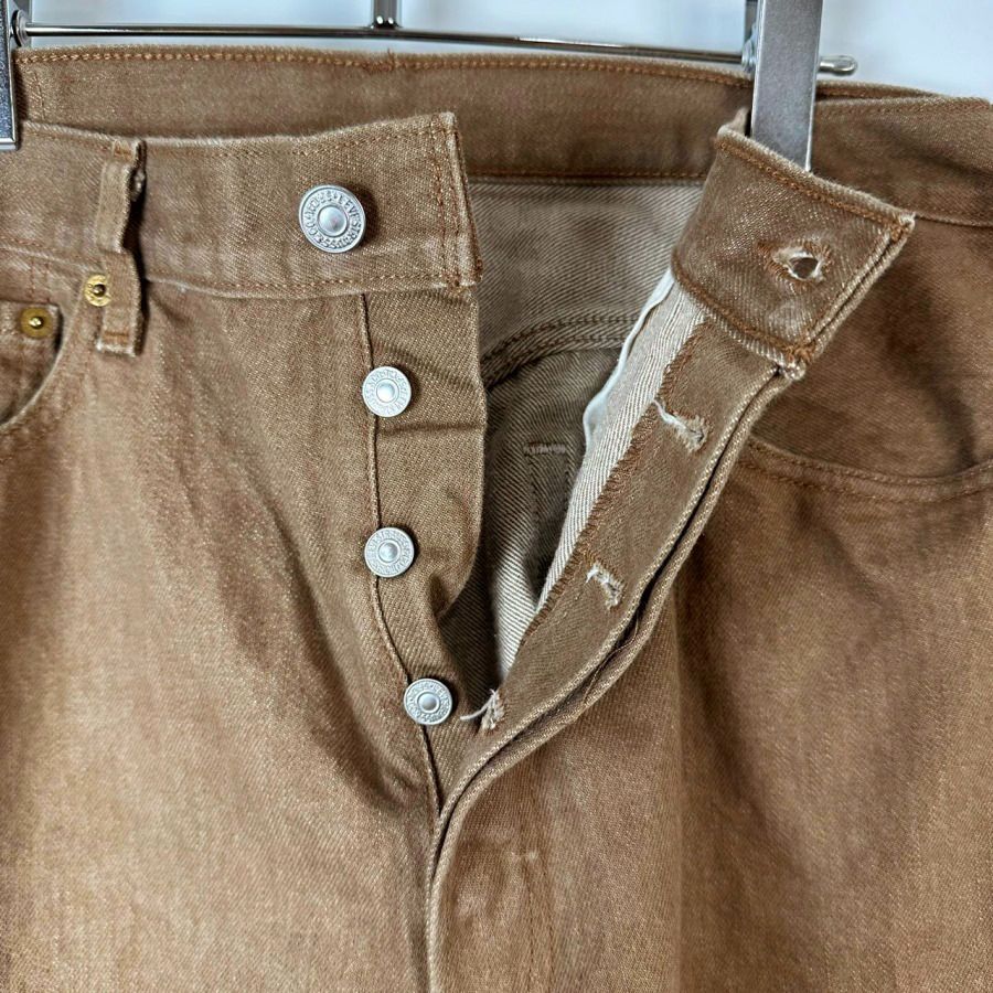 Levi'sリーバイス501XXデニムパンツカラーデニム茶色ブラウン赤