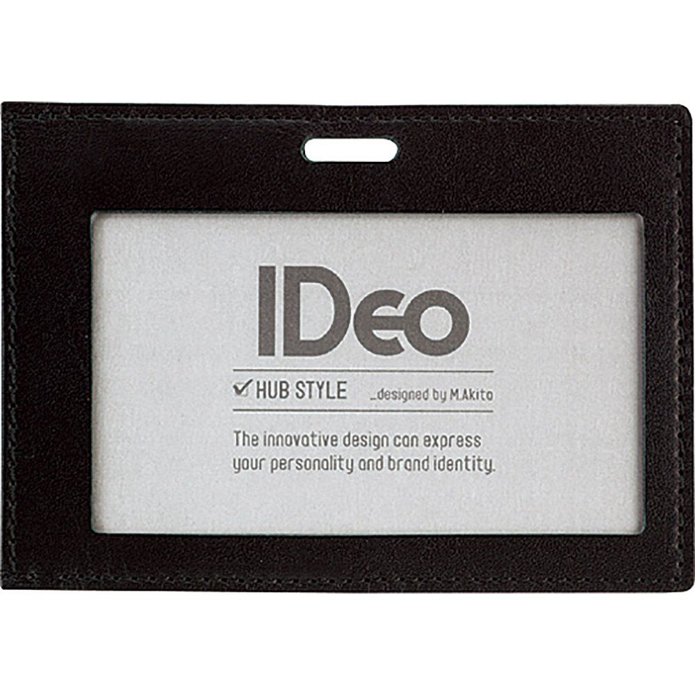 まとめ買い コクヨ ネームカードケース IDeo 牛革 横 黒 NM-CK195D 3個セット