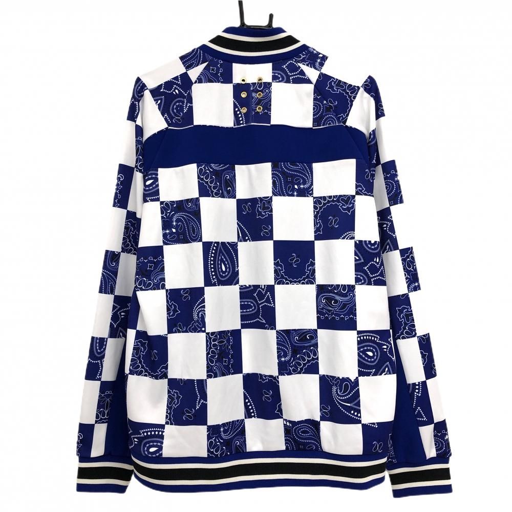 超美品】ラッセルノ ジャケット ジャケット ブルー×白 ブロック