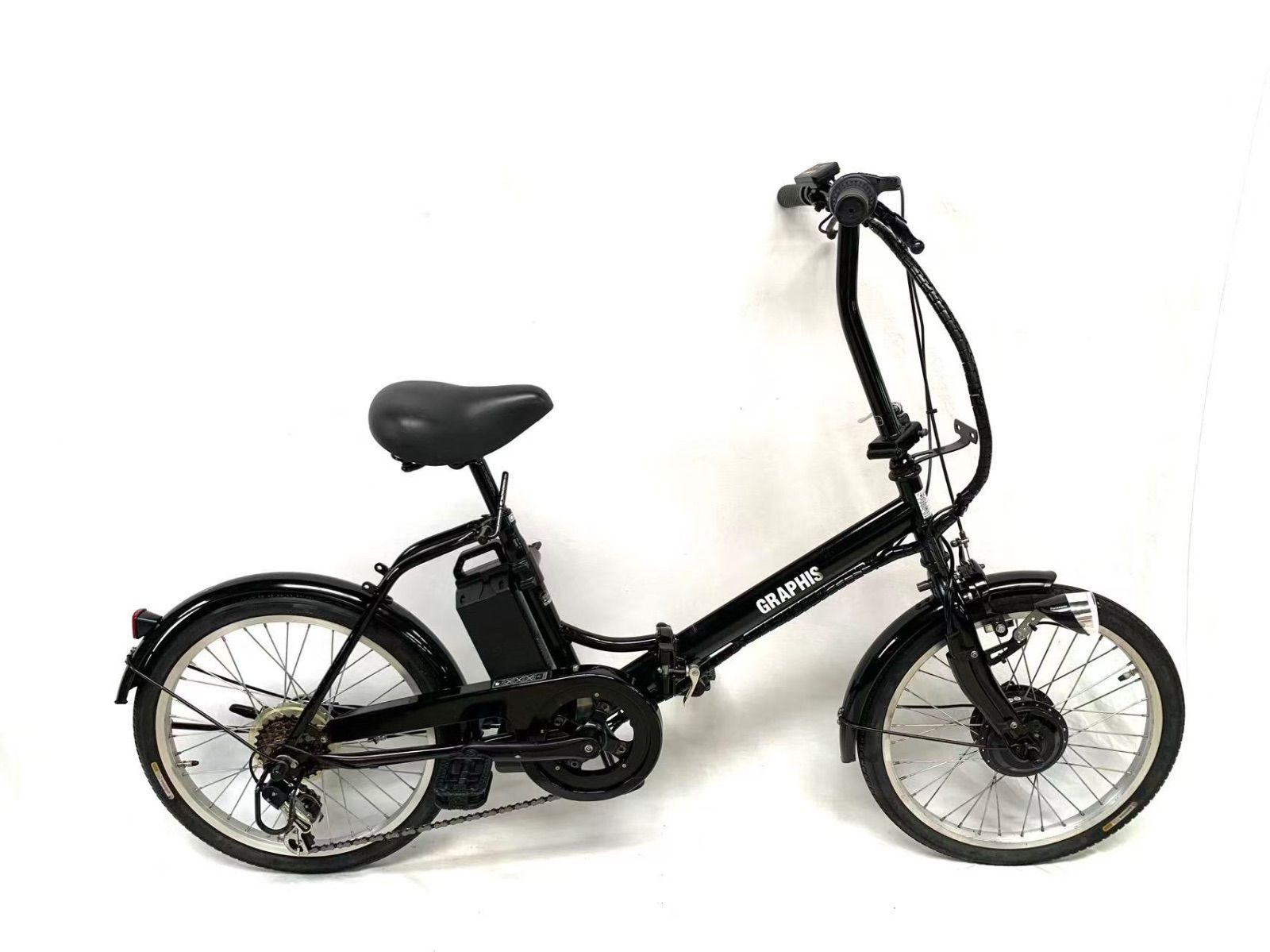 ラブちゃん 様 GRAPHIS 折り畳み電動アシスト自転車24V 5.8Ah SHIMANO 6速 20インチ 動作 済 ZJ9425