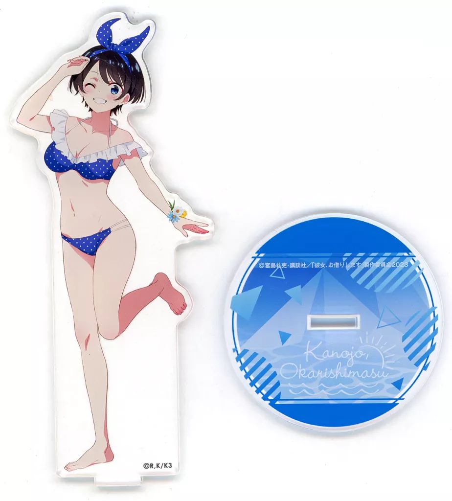 4点セット 更科瑠夏 アクリルスタンド 缶バッジ かのかり くじメイト どこプラ 人気アニメ『彼女、お借りします』のオンラインくじが「くじ
