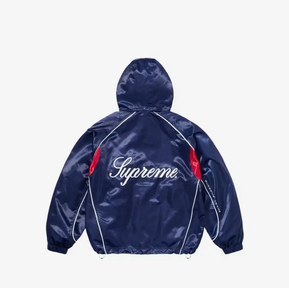 XL シュプリーム サテン フード トラック ジャケット ネイビー