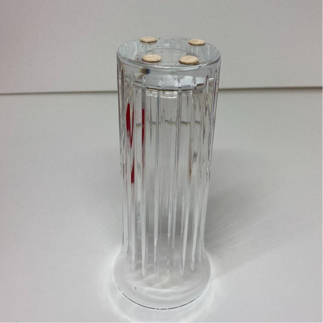 洋3 バカラ フローラル 花瓶 共箱 高さ約18 1㎝タカチ東さ6 1120