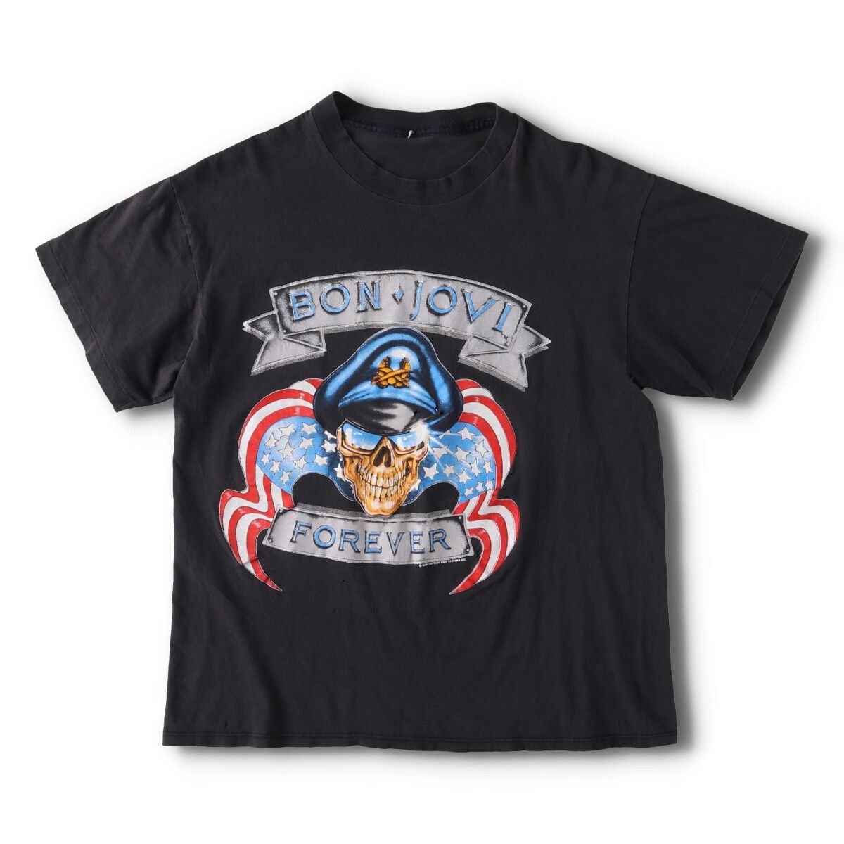 古着 80年代 BON JOVI ボンジョビ ドクロ柄 スカル柄 Forever 