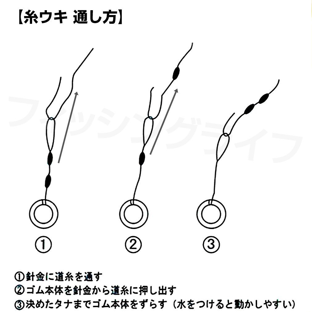 糸ウキ シモリ玉 サイズSS 30個 6色×5個 タナゴ釣り ウキ止め シンカー止め[メルカリShops ] - メルカリ