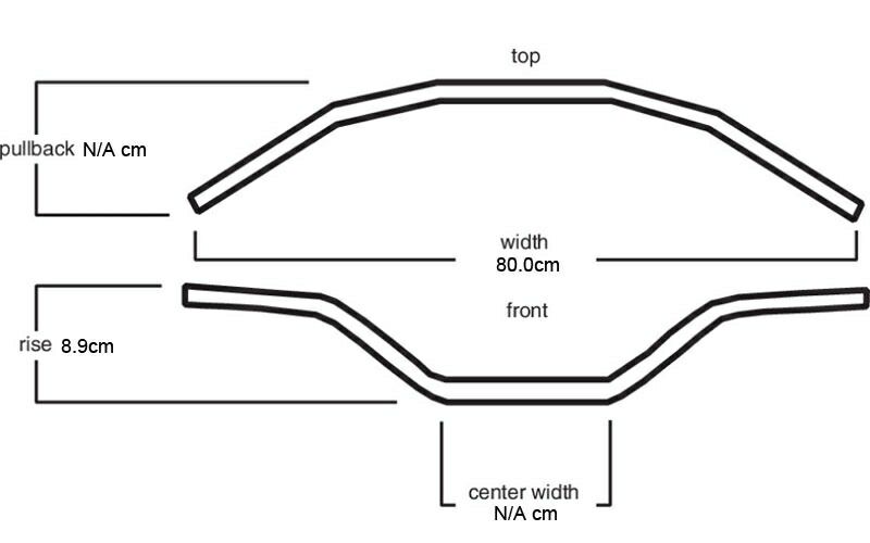 1-1|8インチ MOTO ハンドルバー マットブラック