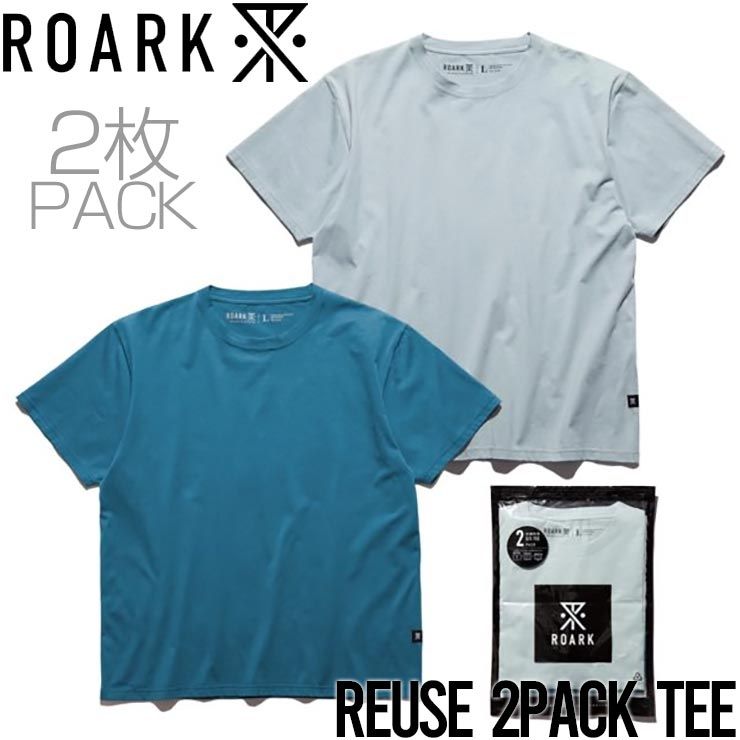 2枚セット パックTEE 半袖Tシャツ THE ROARK REVIVAL ロアークリバイバル REUSE 2PACK TEE RTJPK1000-OEN 日本代理店正規品