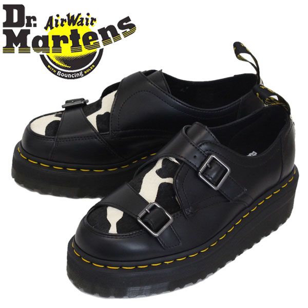 Dr.Martens (ドクターマーチン) 26204001 SIDNEY DOUBLE MONK HAIR ON シドニー ダブルモンク ヘアーオン  レザーシューズ BLACK&FRIESIAN Dr.Martens UK4-約23.0cm - メルカリ