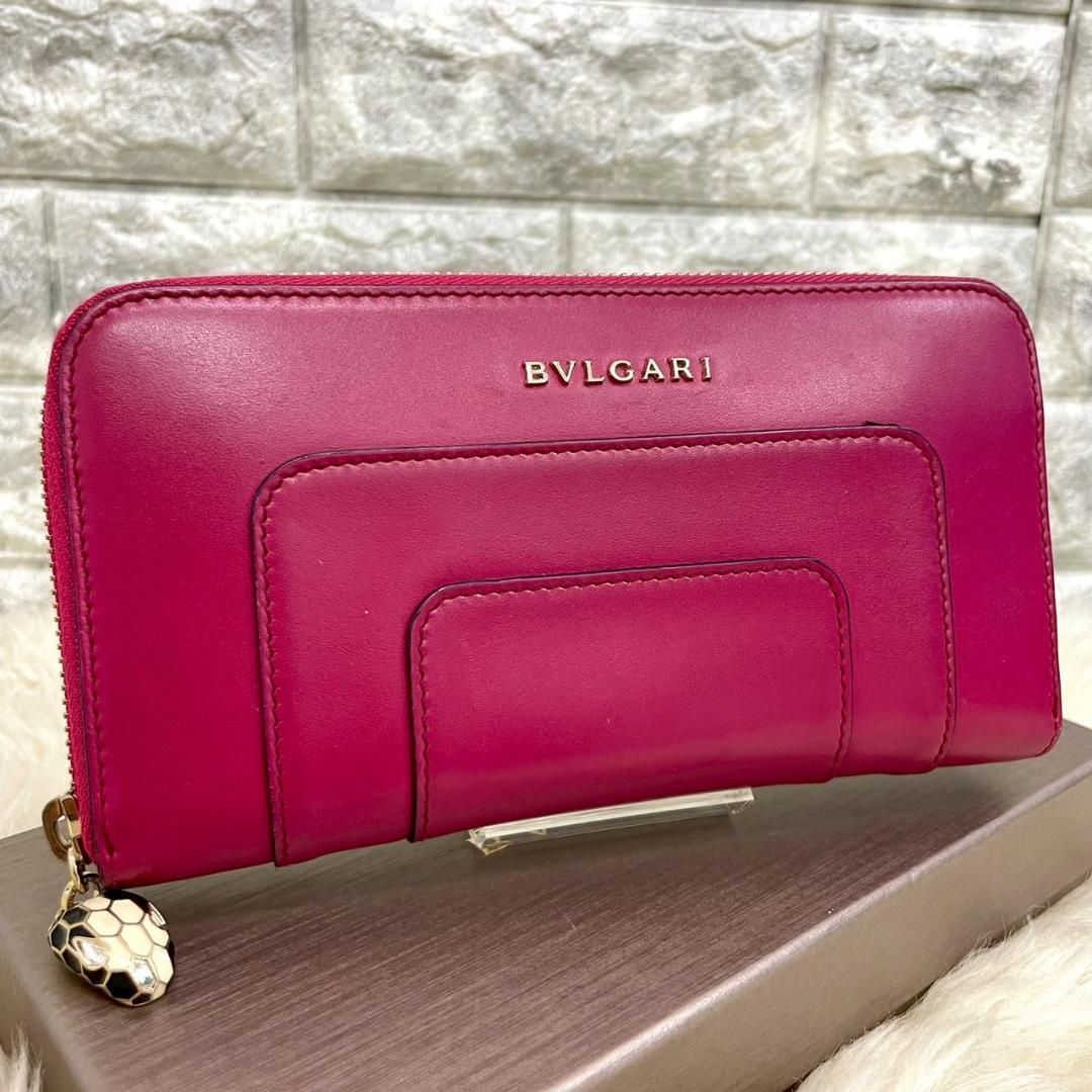 BVLGARI ブルガリ セルペンティ ラウンドファスナー 長財布