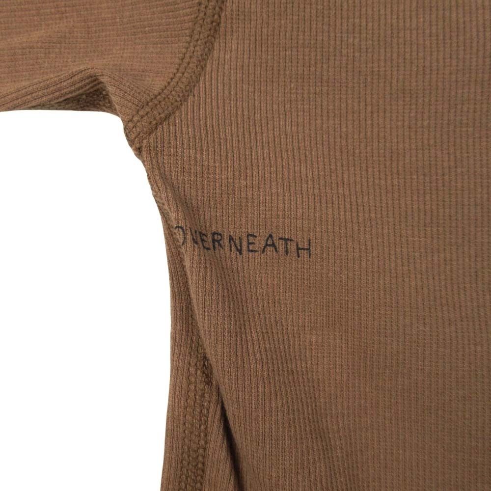 未使用 OVER NEATH オーバーニース リブ ロングスリーブ Tシャツ 長袖 Uネック カットソー S Mocha モカブラウン レディース 古着 中古 未使用 OVER NEATH オーバーニース リブ ロングスリーブ Tシャツ