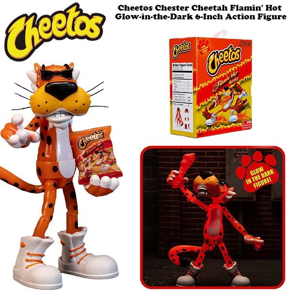 限定 チートス/チェスター（フレーミングホット Ver） 6インチ フィギュア チートス フィギュア グロウ Cheetos Chester Cheetah Flamin