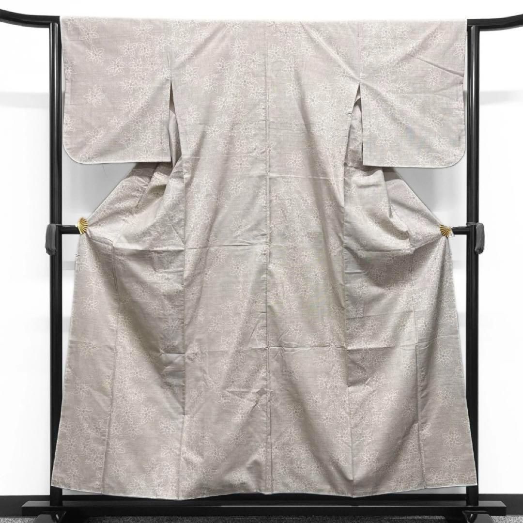小紋 白大島紬 花模様 ホワイト 着物 082w d - メルカリ