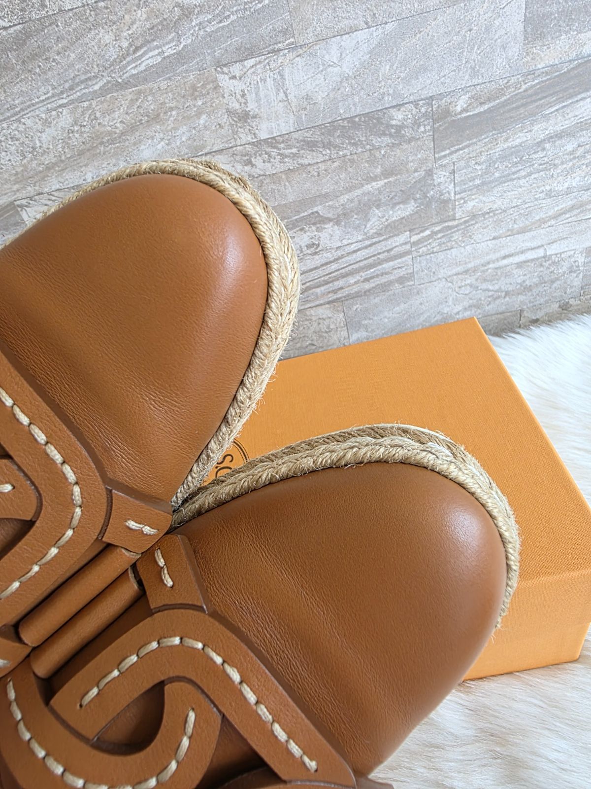 ☆美品 【TOD'S /トッズ 】ケイト エスパドリーユ レザー ゴン