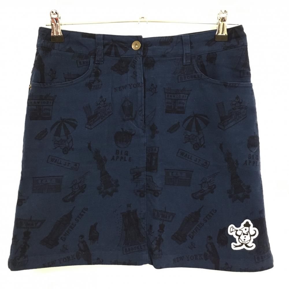 美品　Munsingwear ネイビー スカート レディースゴルフウェア 美品Munsingwear ネイビー ゴルフスカート ☆特価☆美品