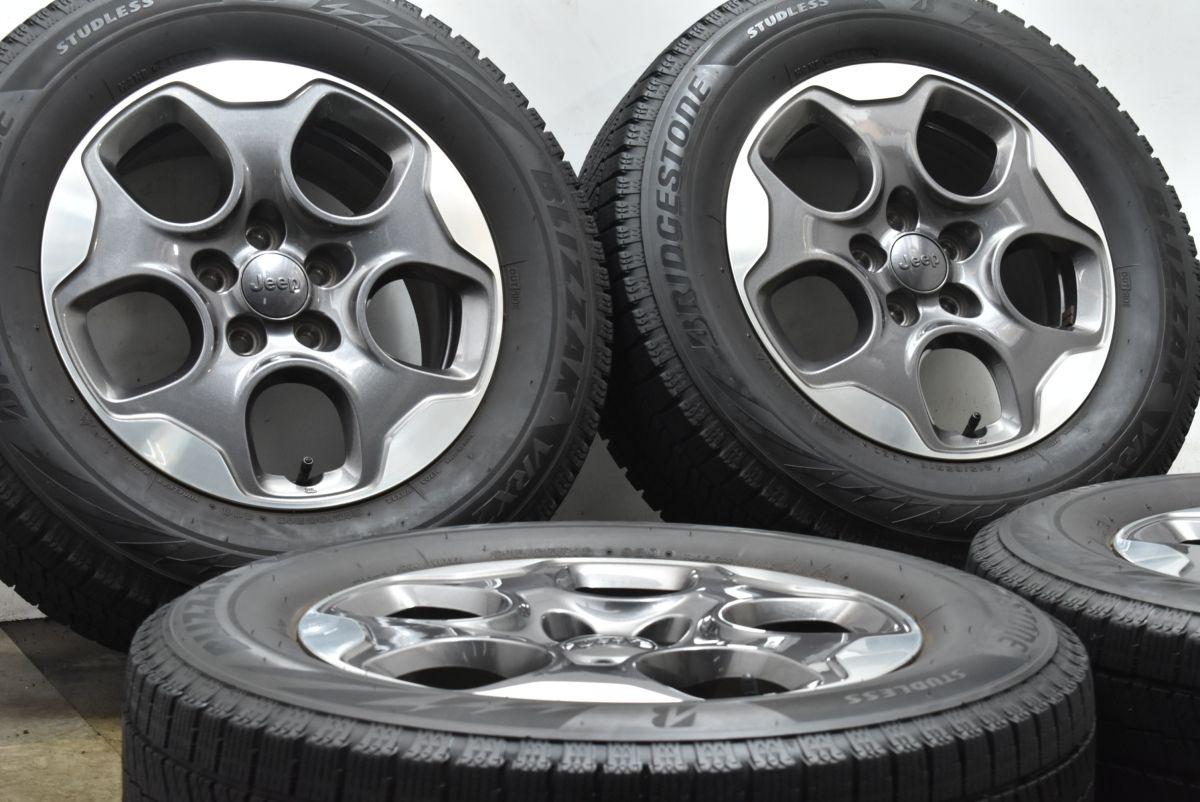 ホイール ジープ レネゲード 純正 16in 6.5J 40 PCD110 ブリヂストン ブリザックVRX2 215 65R16 品番 735577528 JEEP コンパス