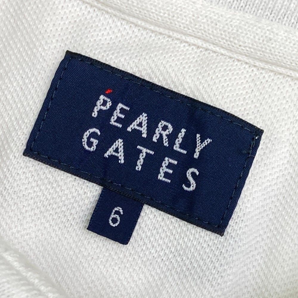 サイズ：6 PEARLY GATES パーリーゲイツ 2023年モデル 半袖ポロシャツ  ホワイト系 [240101430930] ゴルフウェア メンズ ストスト サイズ：6 PEARLY GATES パーリーゲイツ 2023年モデル 半袖