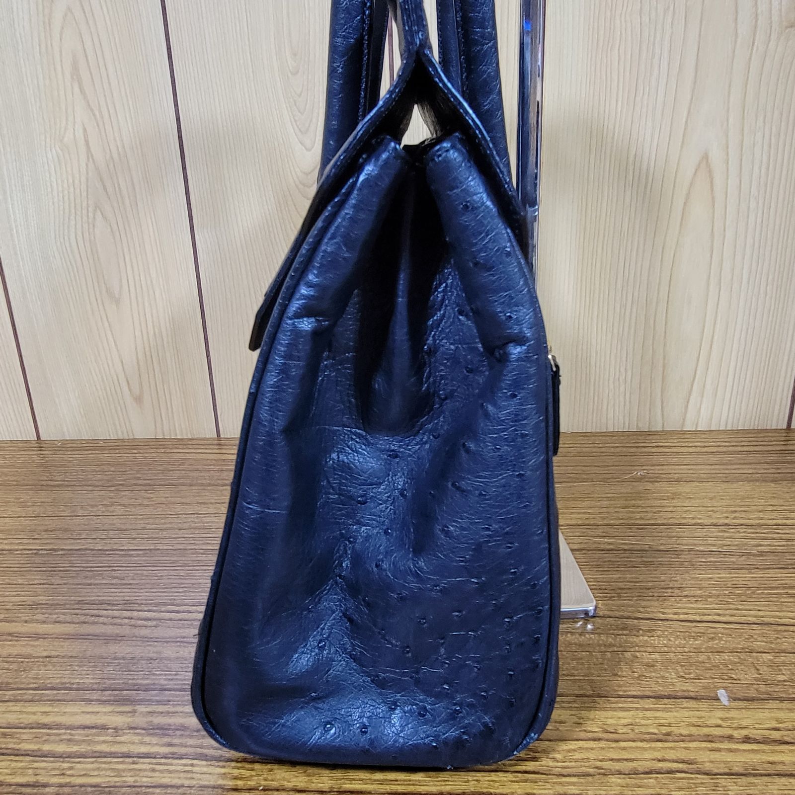 11 JRA 認定 オーストリッチ 本革 トートバッグ ブラック - メルカリ