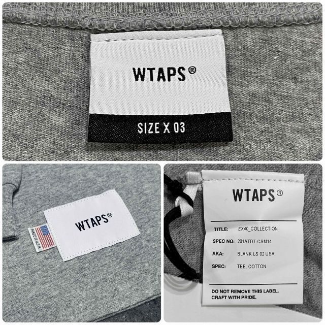 WTAPS ダブルタップス20SS BLANK LS 02 USA WTAPS 20ss BLANK LS 02 USA TEE.COTTON SIZE-3 201ATDT-CSM14