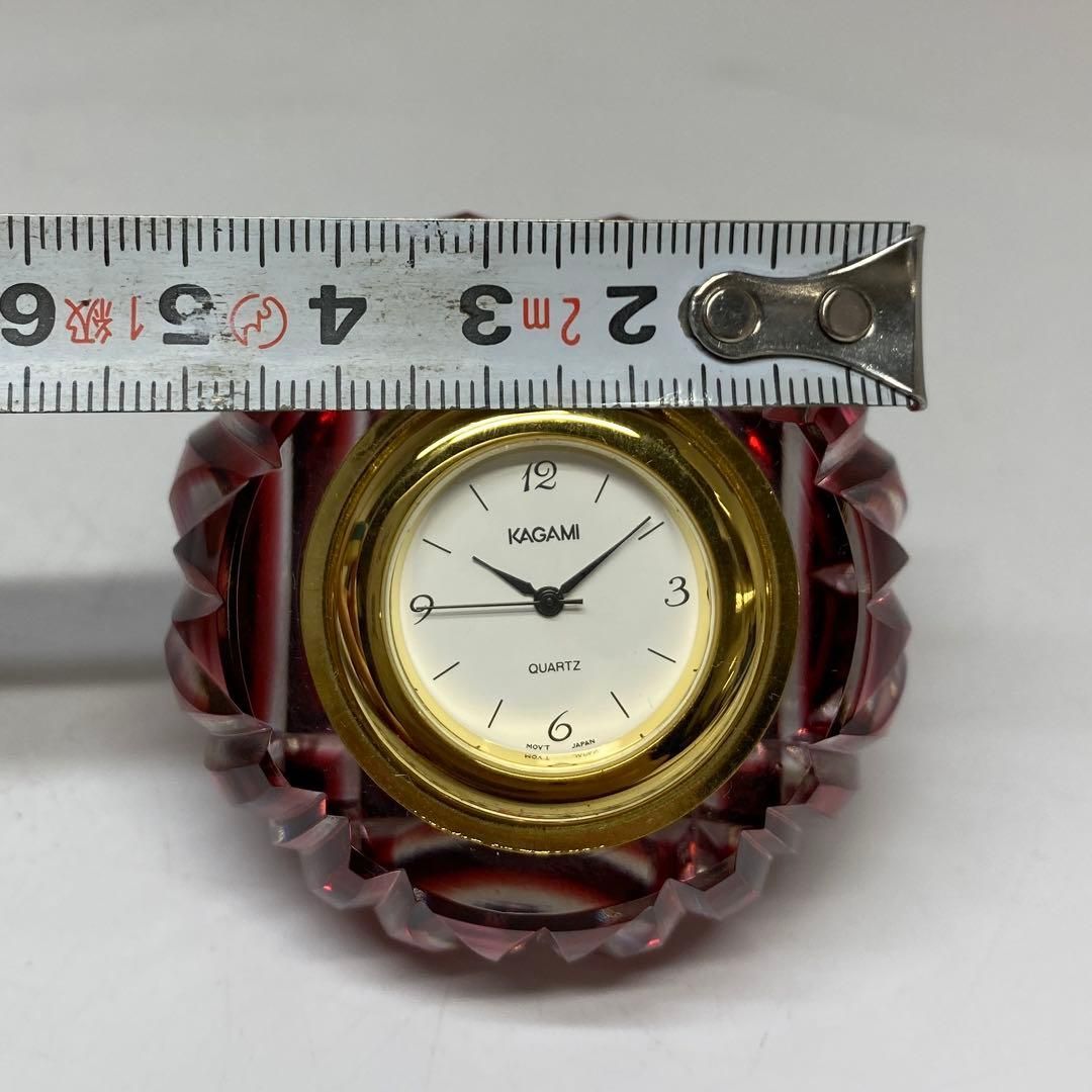 各務クリスタル　江戸切子　時計　232g 共箱　東H5-1111☆1Fタカサ 各務クリスタル 江戸切子 時計 232g 共箱 東H5-1111☆1Fタカサ 各務