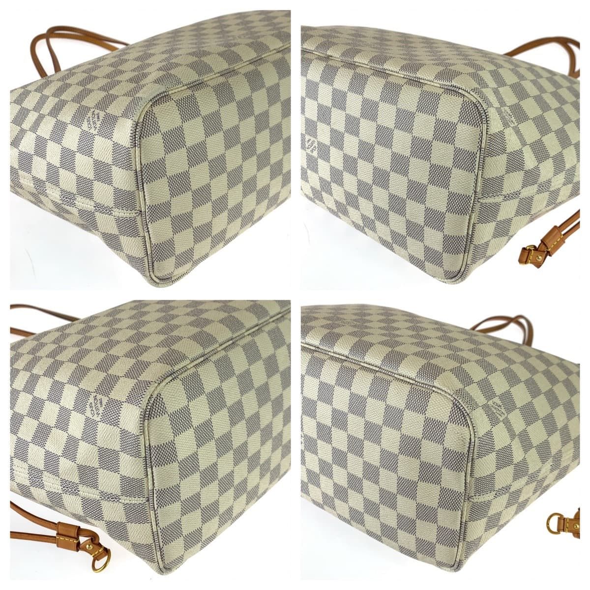 LOUIS VUITTON ルイヴィトン ダミエアズール ネヴァーフルMM ホワイト 