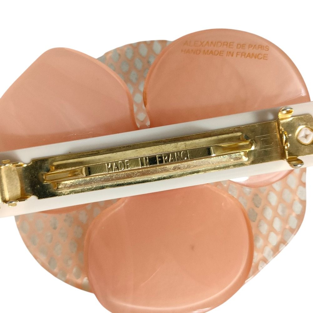 【未使用に近い】アレクサンドル ドゥ パリ カメリア バレッタ ピンク バレッタ (8 cm)｜ALEXANDRE DE PARIS（アレクサンドル ドゥ パリ）