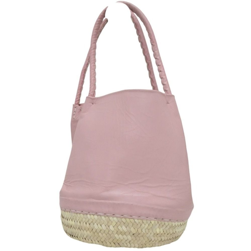 美品 ribbon b レザー 籐 スタッズかごバッグ warang wayan 美品 ribbon b レザー 籐のスタッズ付きかごバッグ（ribbon b