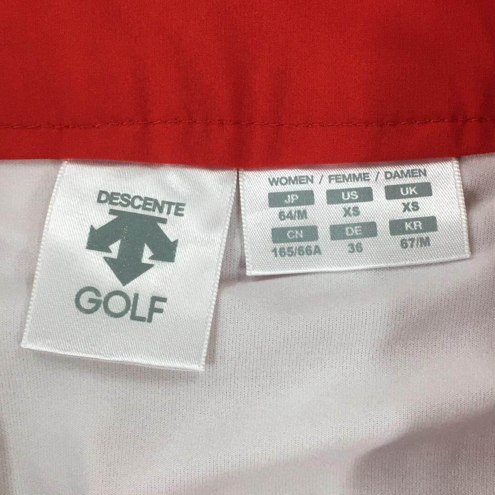 DESCENTE - 【超美品】デサントゴルフ スカート レッド×白 裾ロゴ 内側インナーパンツ 中田英寿 レディース 64/M ゴルフウェア DESCENTE 超美品】デサントゴルフ スカート レッド×白 裾ロゴ 内側