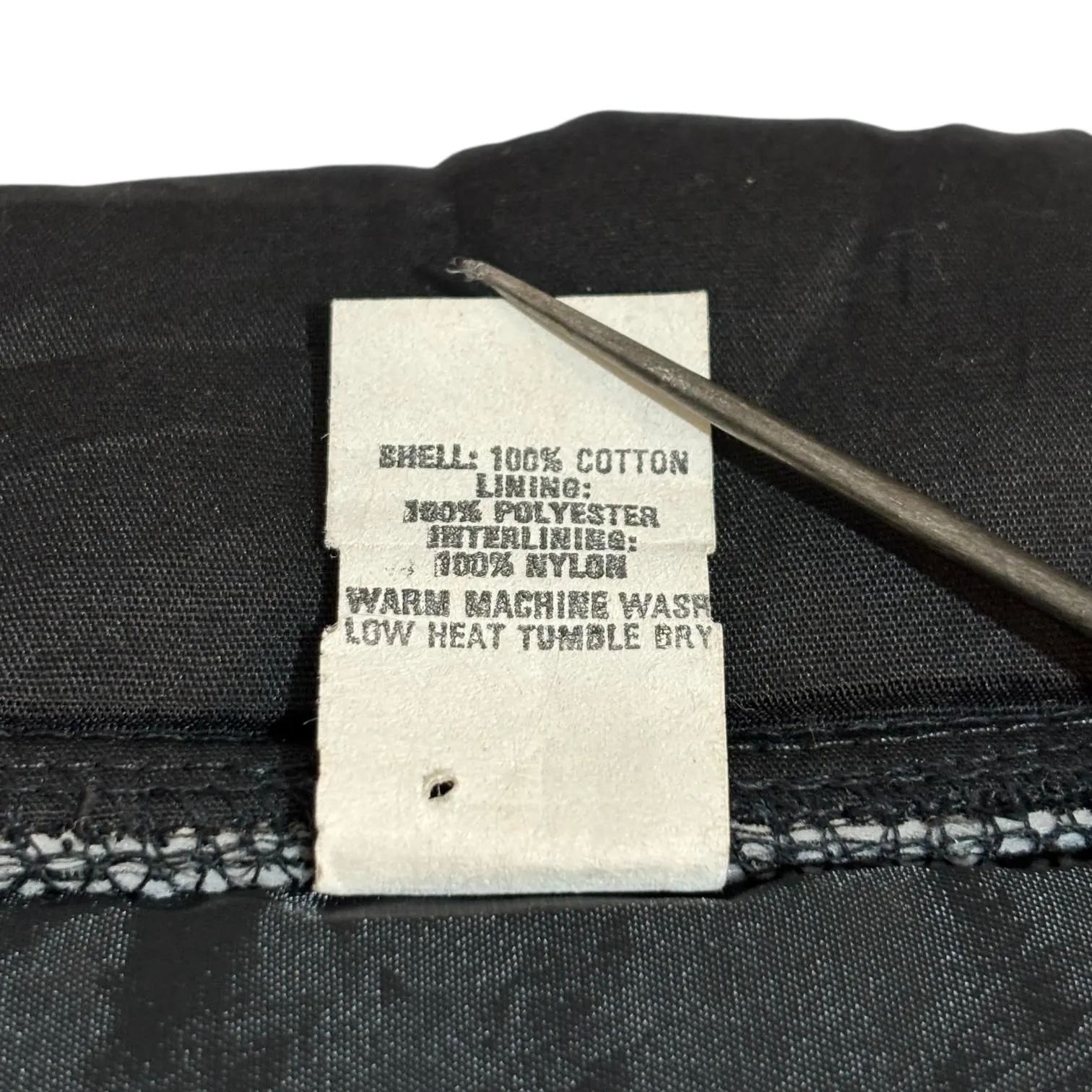 USA製 80s FIRESTONE 中綿ベスト 企業 刺繍 黒 M ファイアストン 