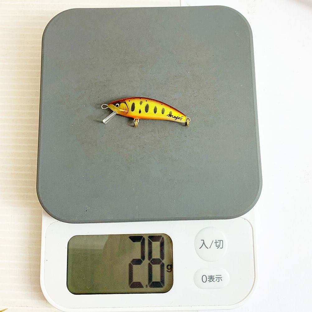 mojo F handmade works ミノー 2.8g オレンジ系 x イエロー系