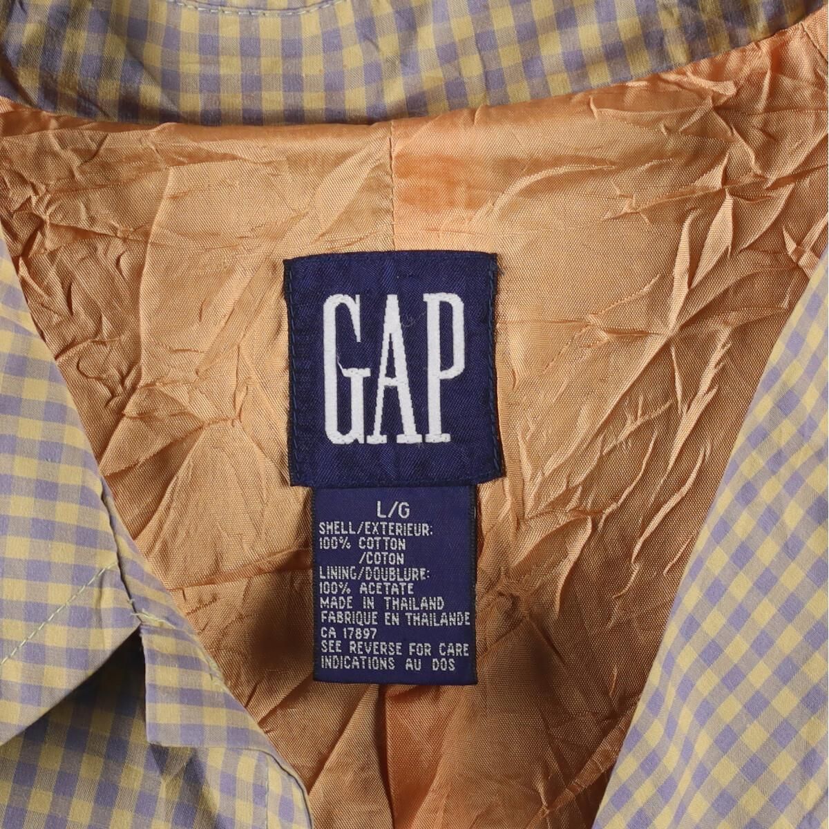 古着 90年代 ギャップ GAP オールドギャップ ギンガムチェック ステン