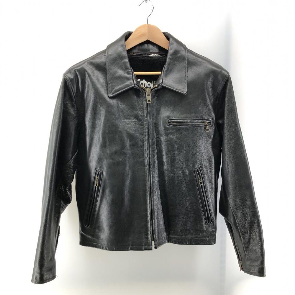 【中古】SCHOTT SCHOTT 80s AT101 襟付きシングルライダース ブラック size 42[24]
